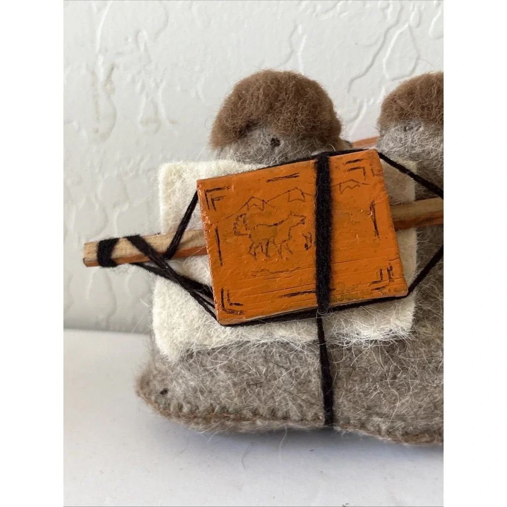 Vintage Felt Camel Art Handmade
